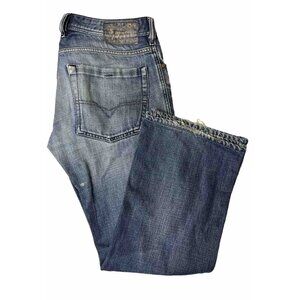 Diesel Zathan Men 32X28 Bootcut Denim Jeans Blue 100% Cotton